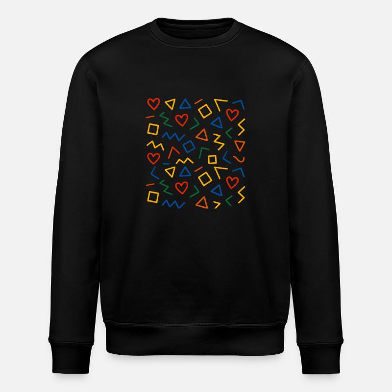 Geometrisches Muster Design - Stanley/Stella Unisex Bio-Sweatshirt ROLLER - Schwarz