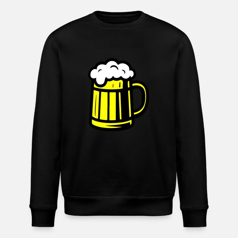 Bier Glas Bierkrug - Stanley/Stella Unisex Bio-Sweatshirt ROLLER - Schwarz