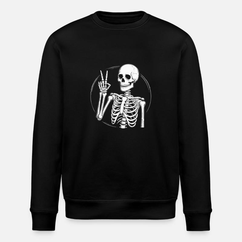 SKULL PEACE - Stanley/Stella ROLLER Unisex Organic Sweatshirt - black