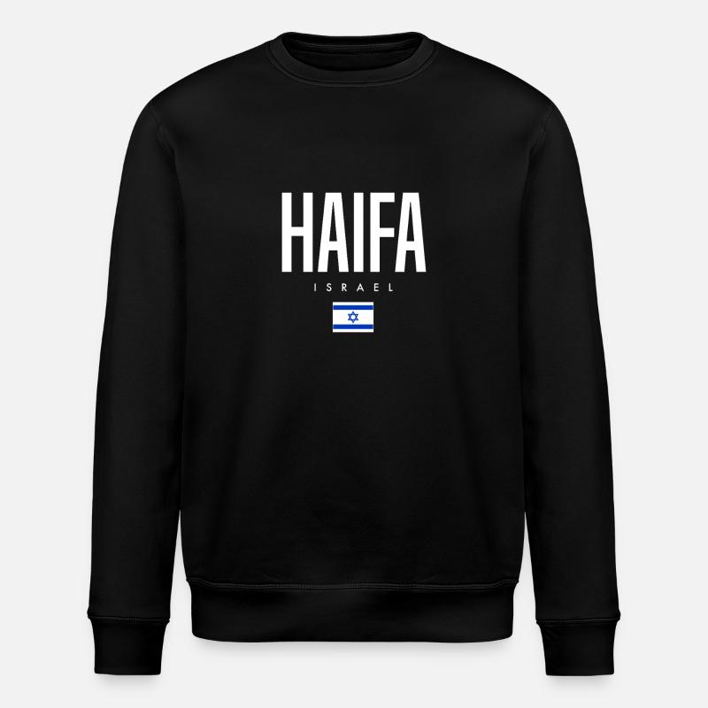 Haifa Israel - Stanley/Stella Unisex Bio-Sweatshirt ROLLER - Schwarz