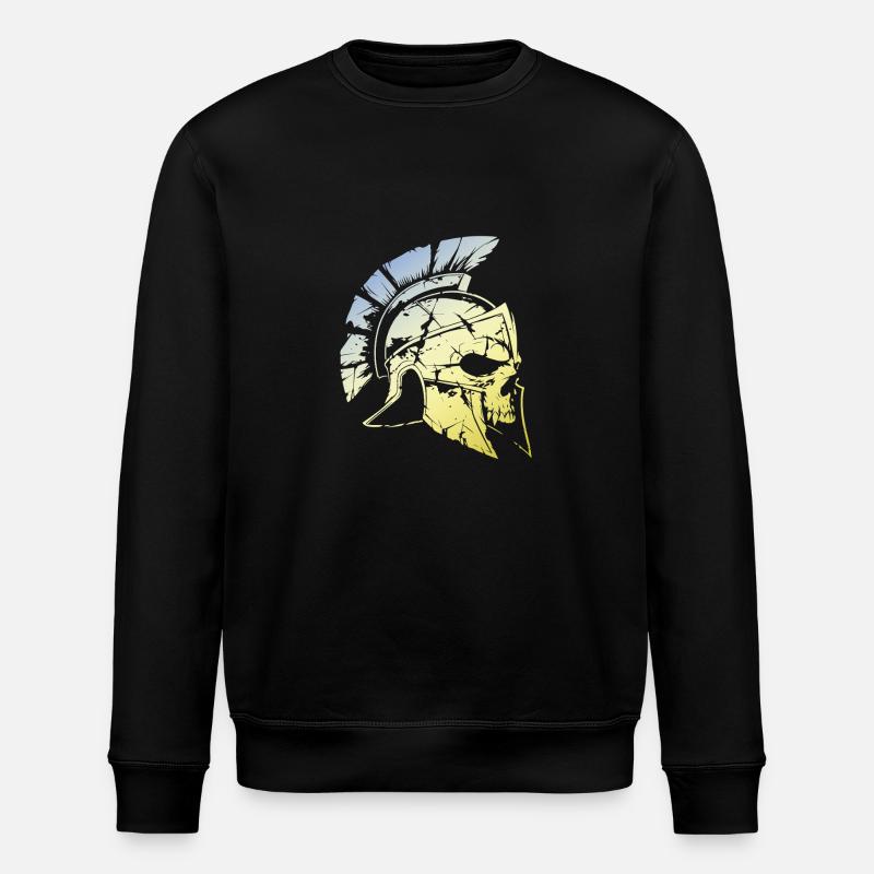 Crâne de gladiateur spartiate - Sweat bio ROLLER Stanley/Stella Unisexe - noir