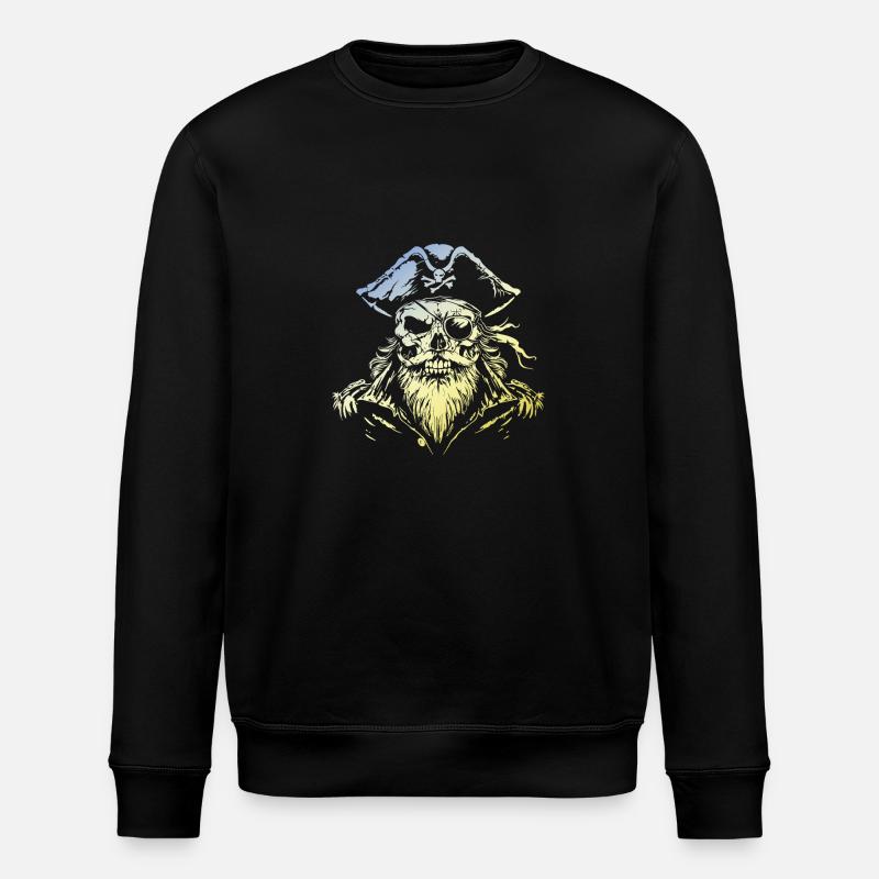 Pirat Skull - Stanley/Stella Unisex Bio-Sweatshirt ROLLER - Schwarz