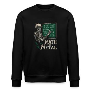 Mathe Ist Metal Skelett Tafel Rock - Stanley/Stella Unisex Bio-Sweatshirt ROLLER - Schwarz - Vorne - Nik (191cm)