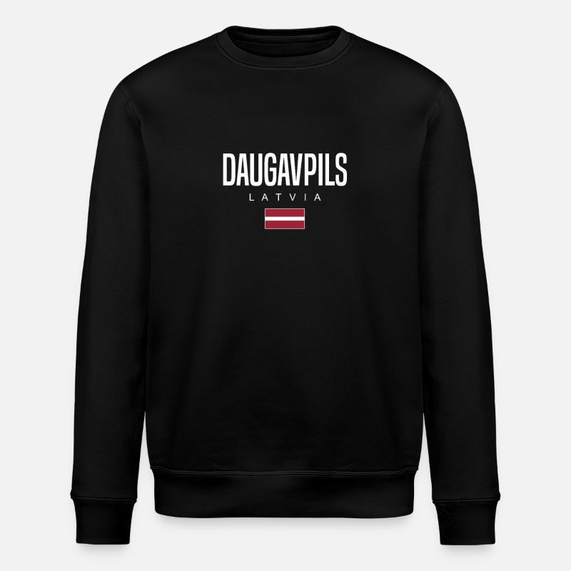 Daugavpils, Latvia - Stanley/Stella ROLLER Unisex Organic Sweatshirt - black