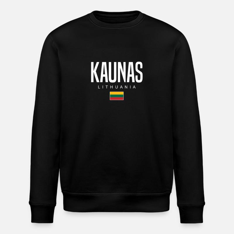 Kaunas, Lithuania - Stanley/Stella ROLLER Unisex Organic Sweatshirt - black