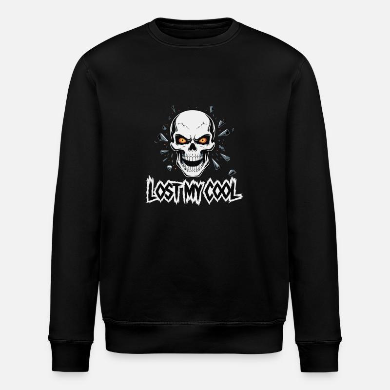 SKULL, LOST MY COOL - Stanley/Stella ROLLER Unisex Organic Sweatshirt - black
