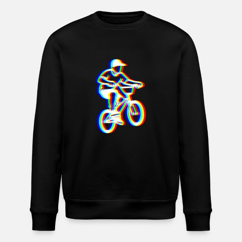 Glitch BMX – Extreme Fahrt - Stanley/Stella Unisex Bio-Sweatshirt ROLLER - Schwarz