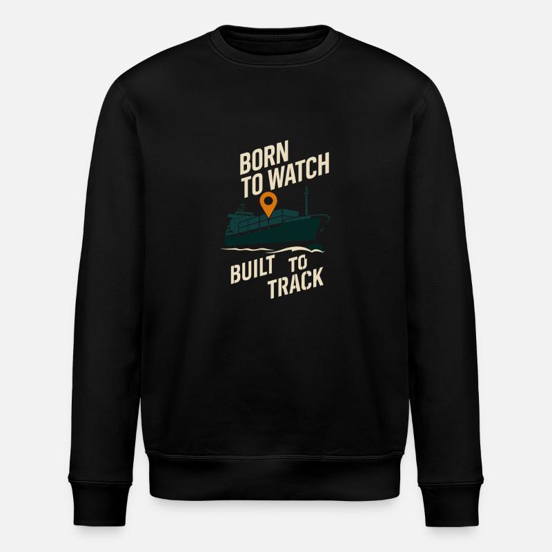 Schiff-sichtgerät Containerschiff Frachtschiff - Stanley/Stella Unisex Bio-Sweatshirt ROLLER - Schwarz