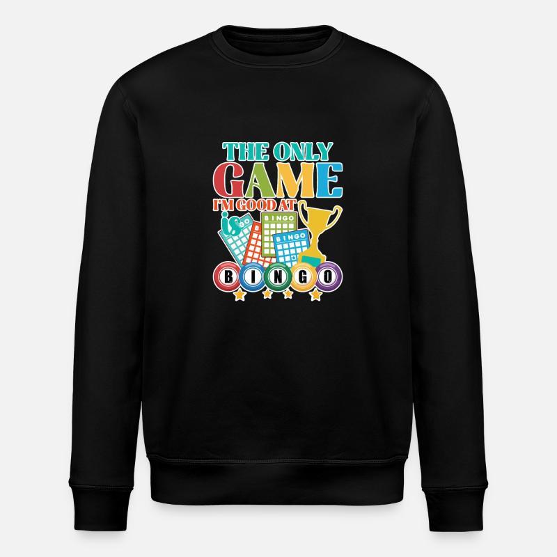 Bingo Geschenk für Bingospieler - Stanley/Stella Unisex Bio-Sweatshirt ROLLER - Schwarz