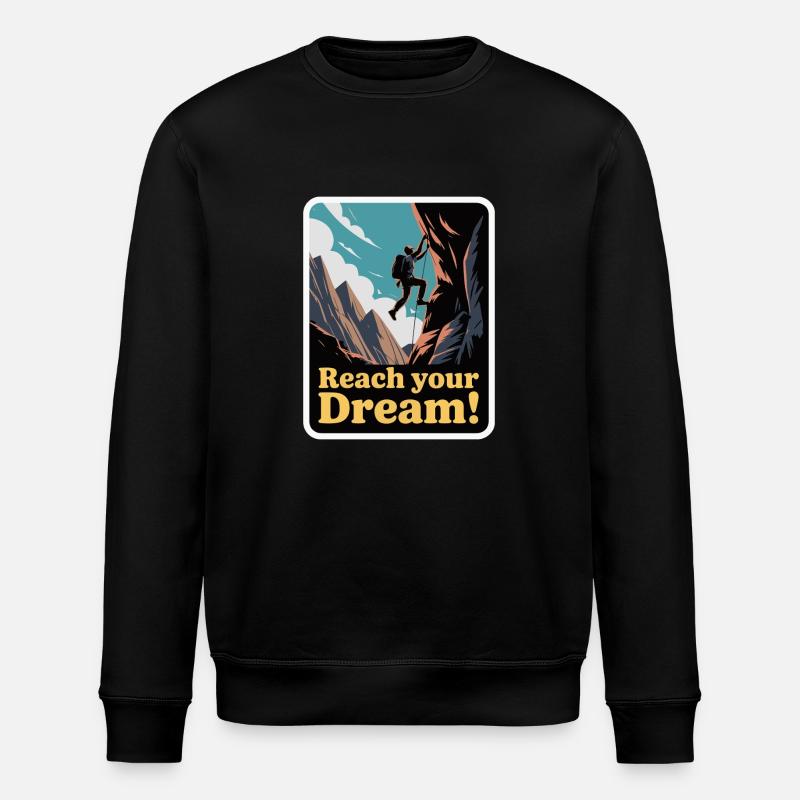 GRIMPER, ATTEIGNEZ VOTRE RÊVE - Sweat bio ROLLER Stanley/Stella Unisexe - noir