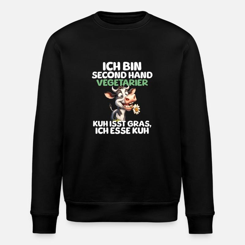 Second Hand Vegetarier - Stanley/Stella Unisex Bio-Sweatshirt ROLLER - Schwarz