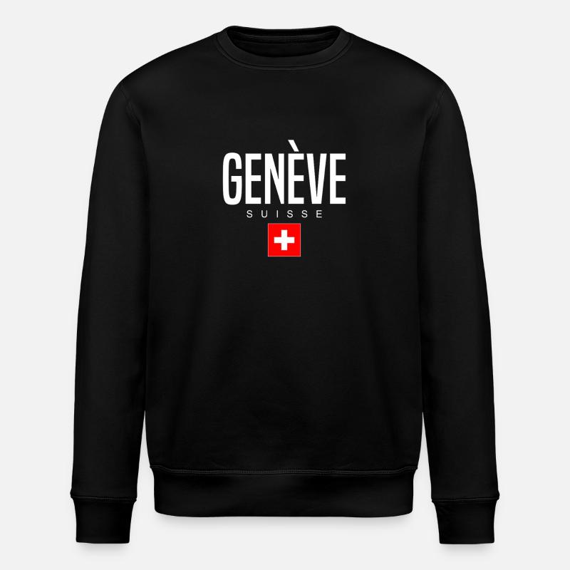 Genf Schweiz - Stanley/Stella Unisex Bio-Sweatshirt ROLLER - Schwarz