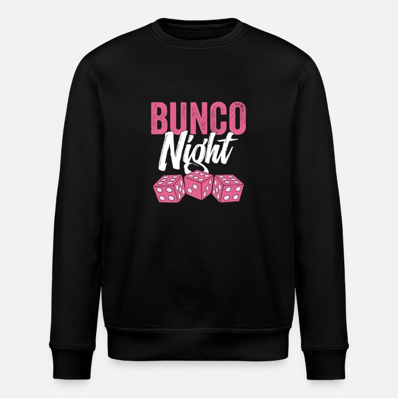 Bungo Night Game Night Dice - Stanley/Stella ROLLER Unisex Organic Sweatshirt - black
