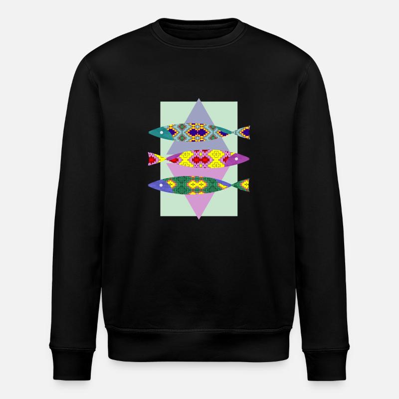 Fisch - Stanley/Stella Unisex Bio-Sweatshirt ROLLER - Schwarz