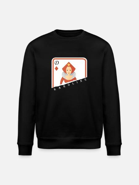 Karoline lady card game! - Stanley/Stella ROLLER Unisex Organic Sweatshirt - black