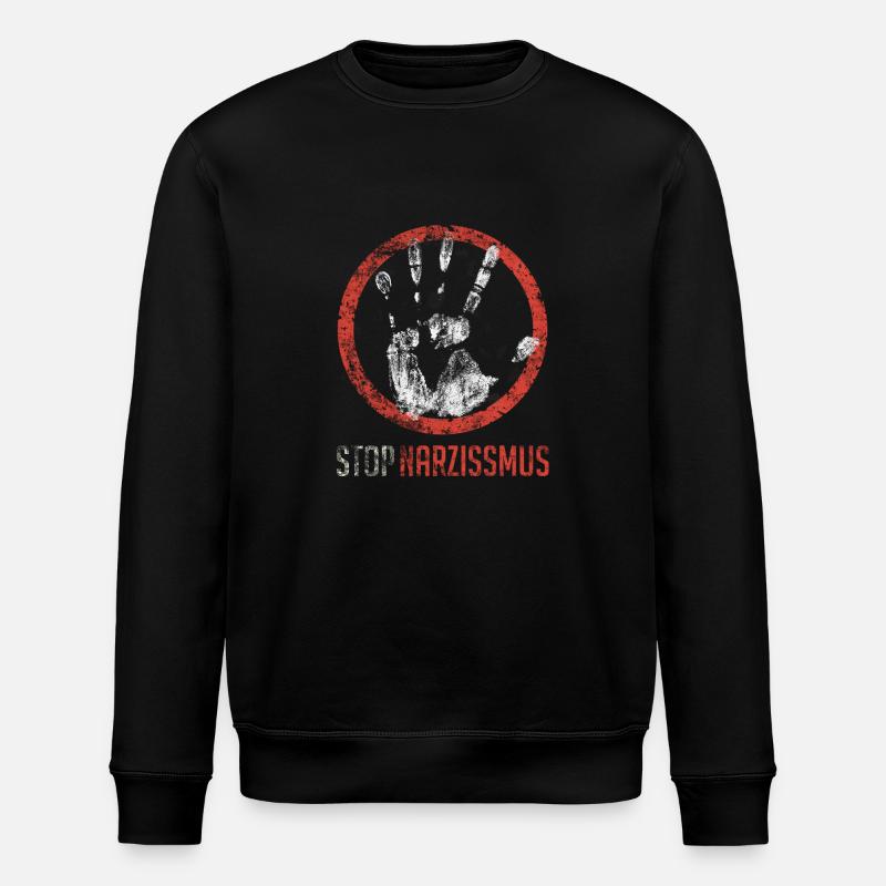 Stop Narzissmus - Stanley/Stella Unisex Bio-Sweatshirt ROLLER - Schwarz