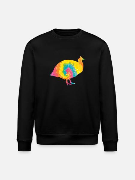 Chickens Rooster Guinea Fowl - Stanley/Stella ROLLER Unisex Organic Sweatshirt - black