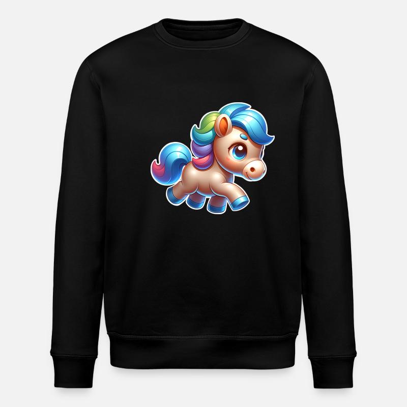Pony - Stanley/Stella ROLLER Unisex Organic Sweatshirt - black
