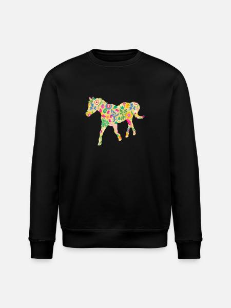 Riding Horse - Stanley/Stella ROLLER Unisex Organic Sweatshirt - black