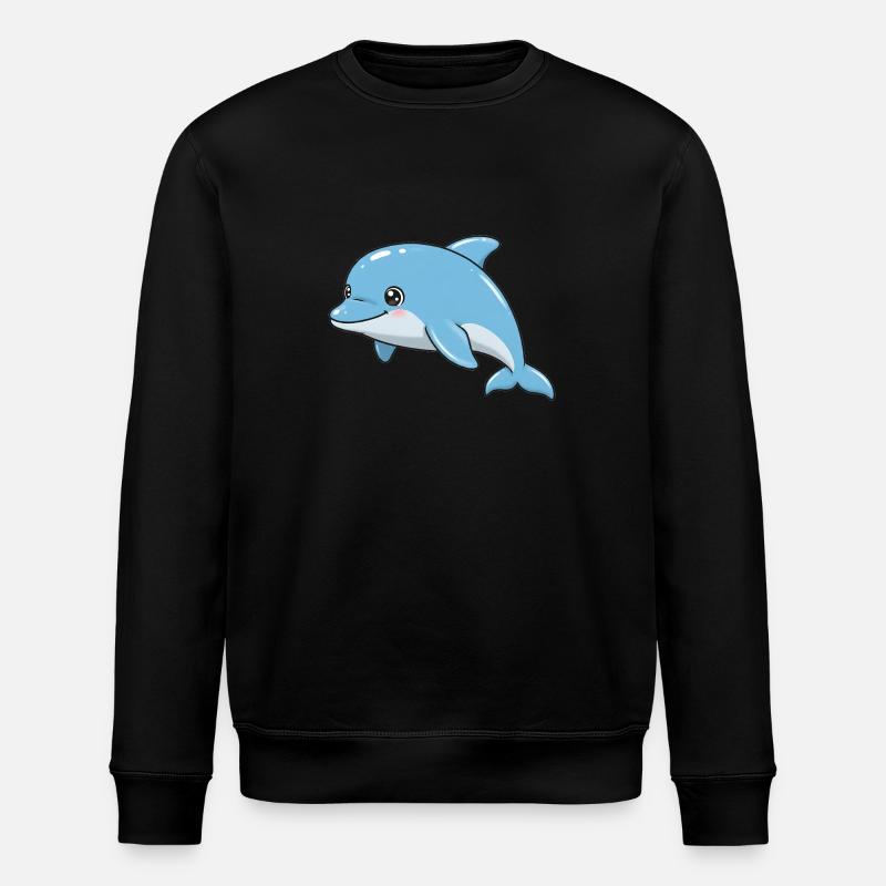 Dessin animé animalier dauphin - Sweat bio ROLLER Stanley/Stella Unisexe - noir