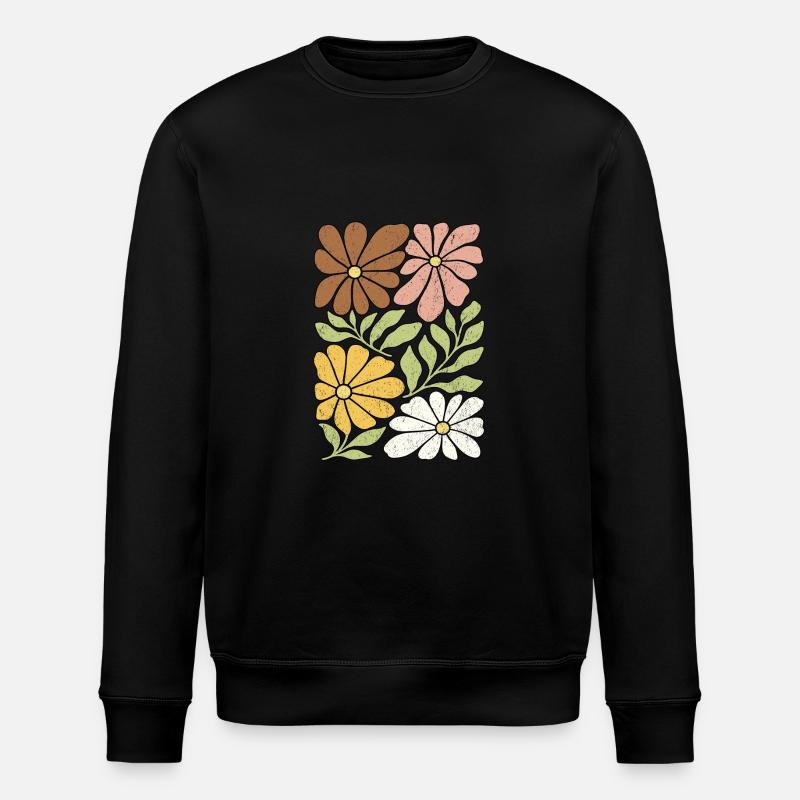 Fleurs sauvages Boho - Sweat bio ROLLER Stanley/Stella Unisexe - noir
