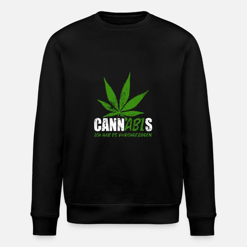 CannABIs Abi durchgezogen - Abitur - Spruch - Stanley/Stella Unisex Bio-Sweatshirt ROLLER - Schwarz