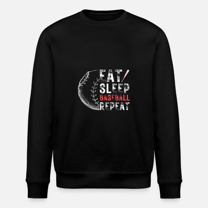 Baseball Fan Spruch Baseballteam - Stanley/Stella Unisex Bio-Sweatshirt ROLLER - Schwarz