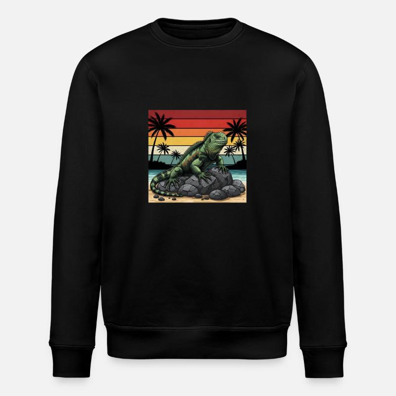 Meeresleguan Galapagos - Stanley/Stella Unisex Bio-Sweatshirt ROLLER - Schwarz