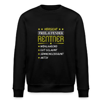 Ruhestand Rentner Rente Pension Renteneintritt - Stanley/Stella Unisex Bio-Sweatshirt ROLLER - Schwarz - Vorne - Nik (191cm)