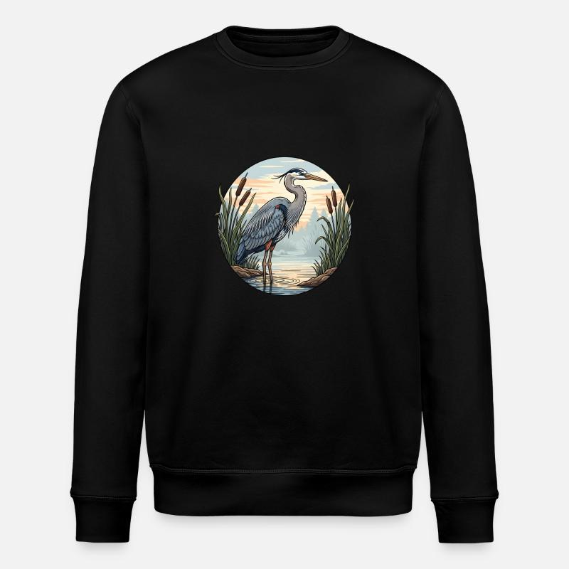 Héron - Sweat bio ROLLER Stanley/Stella Unisexe - noir
