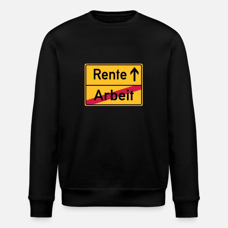 Arbeit Rente Ortsschild - Stanley/Stella Unisex Bio-Sweatshirt ROLLER - Schwarz