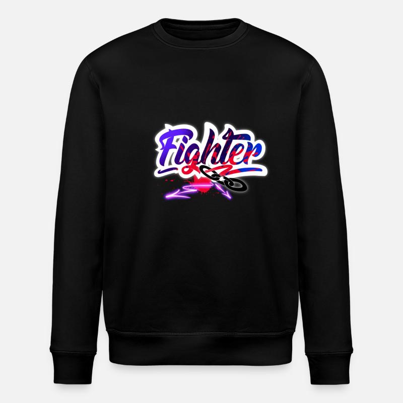 Fighter - Stanley/Stella ROLLER Unisex Organic Sweatshirt - black