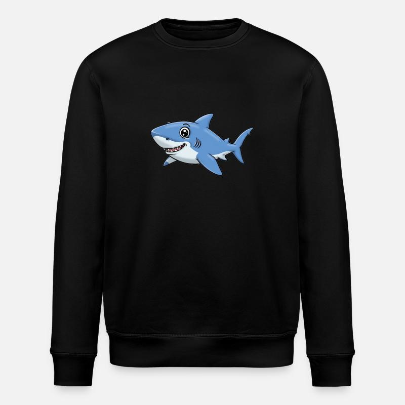 Dessin animé animalier requin - Sweat bio ROLLER Stanley/Stella Unisexe - noir