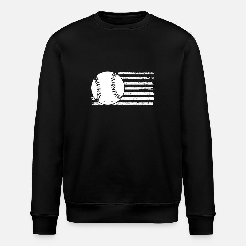 Baseball Player Baseball - Stanley/Stella ROLLER Unisex Organic Sweatshirt - black