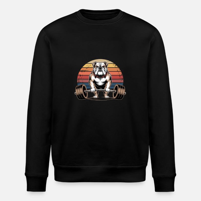 Bouledogue anglais Haltérophilie - Sweat bio ROLLER Stanley/Stella Unisexe - noir