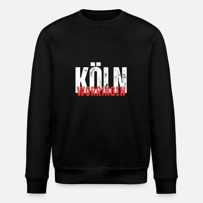 Worringen white red - Stanley/Stella ROLLER Unisex Organic Sweatshirt - black