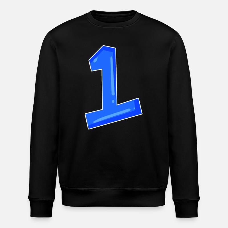 Numéro 1 bleu - Sweat bio ROLLER Stanley/Stella Unisexe - noir