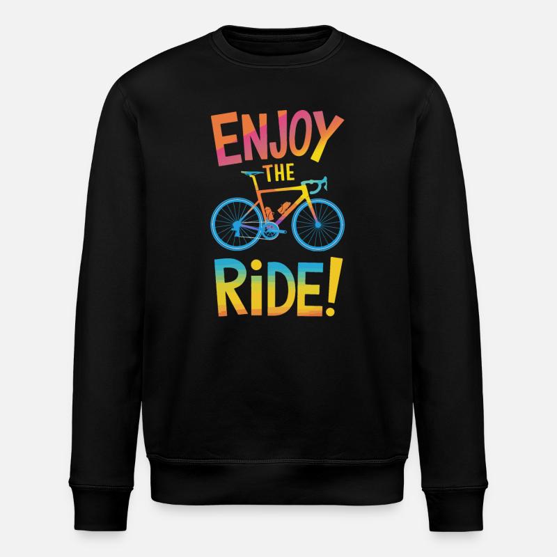 Enjoy the Ride Bicycle Design - Stanley/Stella ROLLER Unisex Organic Sweatshirt - black