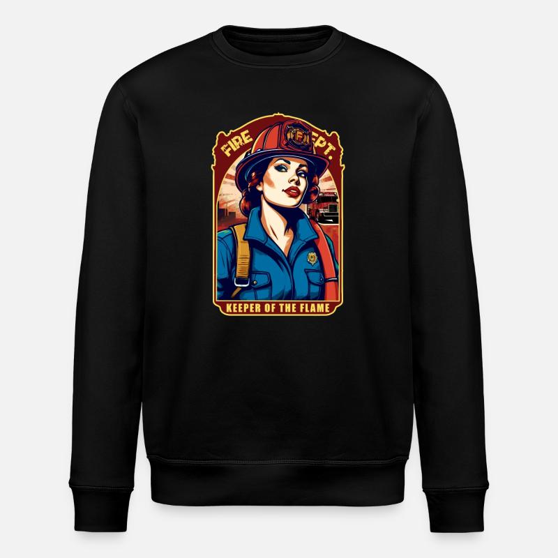 Femme Pompier - Sweat bio ROLLER Stanley/Stella Unisexe - noir