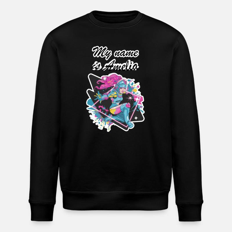 Mein Name ist Amelia 2026 - Stanley/Stella Unisex Bio-Sweatshirt ROLLER - Schwarz