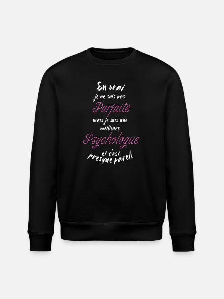 Ich bin der beste Psychologe - Stanley/Stella Unisex Bio-Sweatshirt ROLLER - Schwarz