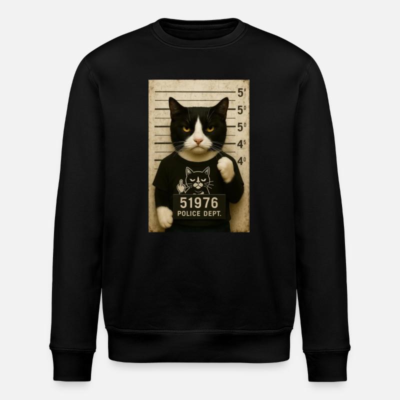 Chat de prison - Sweat bio ROLLER Stanley/Stella Unisexe - noir