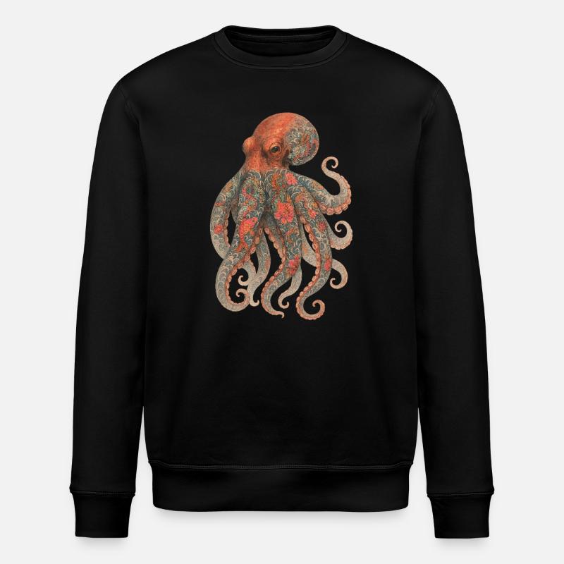 Octopus Yakuza – Aquarelle Tatouée Élégance - Sweat bio ROLLER Stanley/Stella Unisexe - noir