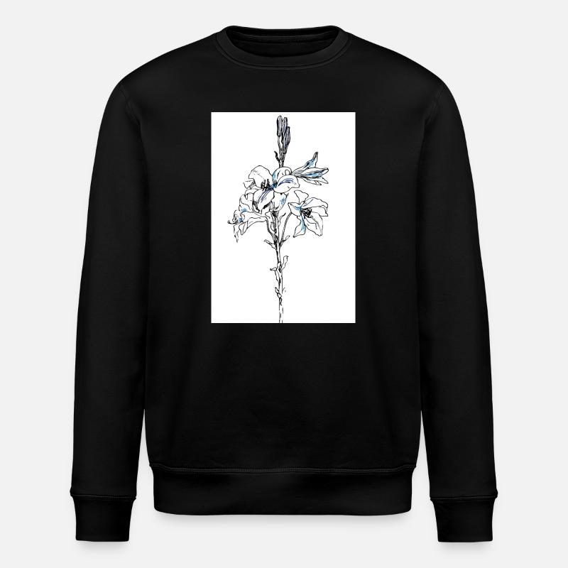 Lys bleus - Sweat bio ROLLER Stanley/Stella Unisexe - noir