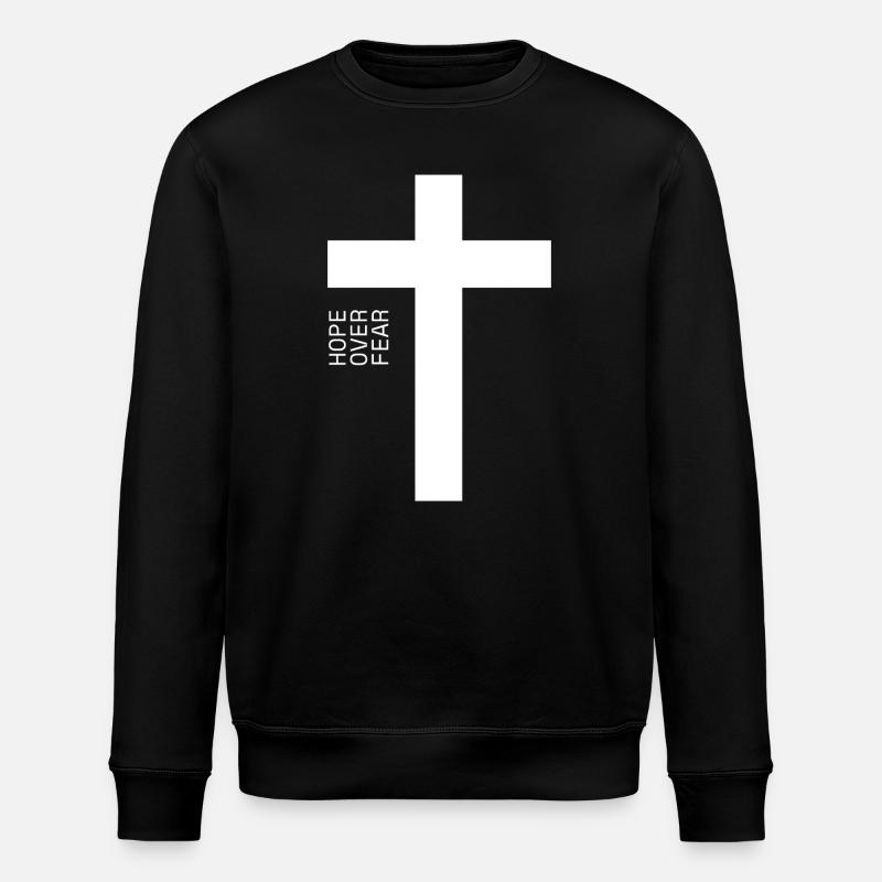 Hope Over Fear Cross - Stanley/Stella Unisex Bio-Sweatshirt ROLLER - Schwarz