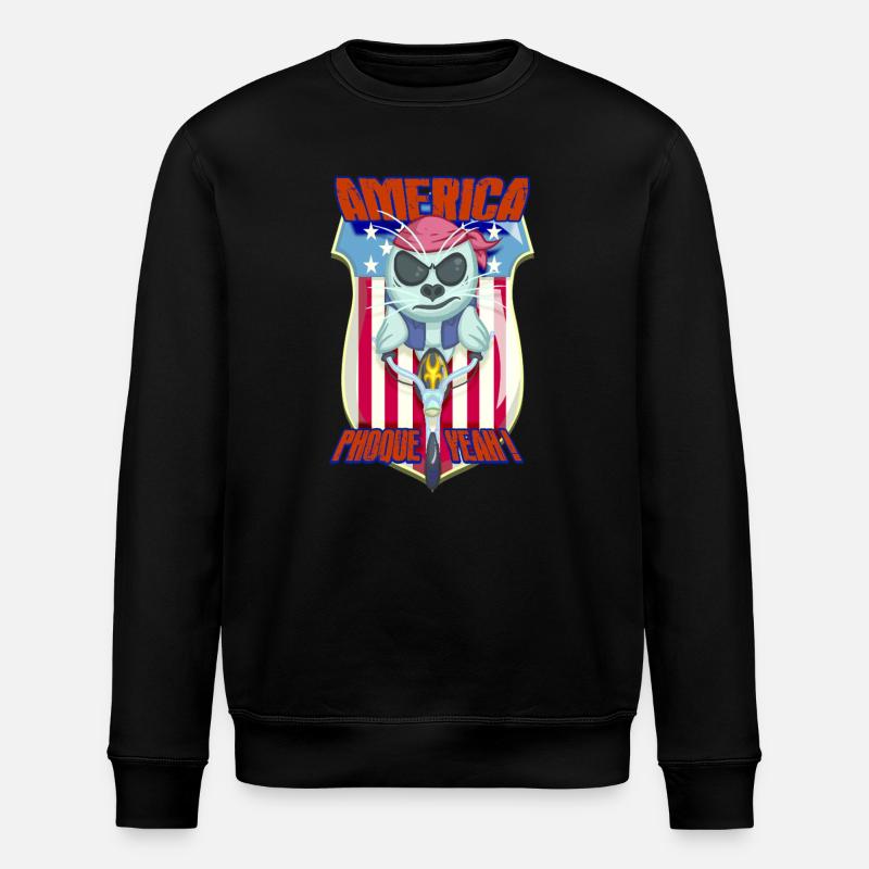 Amerika-Siegel JA - Stanley/Stella Unisex Bio-Sweatshirt ROLLER - Schwarz