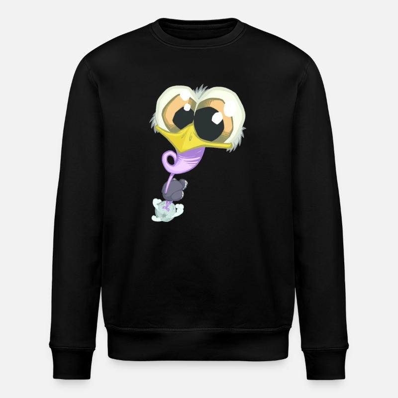 Weltraumstraußen - Stanley/Stella Unisex Bio-Sweatshirt ROLLER - Schwarz