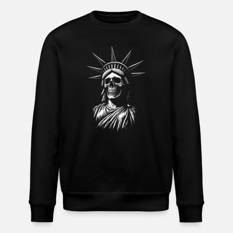 Statue of Liberty Skull Crown - Stanley/Stella Unisex Bio-Sweatshirt ROLLER - Schwarz