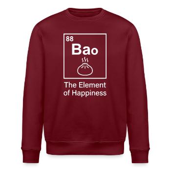 Bao The Element of Happiness Food Science - Stanley/Stella Unisex Bio-Sweatshirt ROLLER - Burgunderrot - Vorne - Nik (191cm)