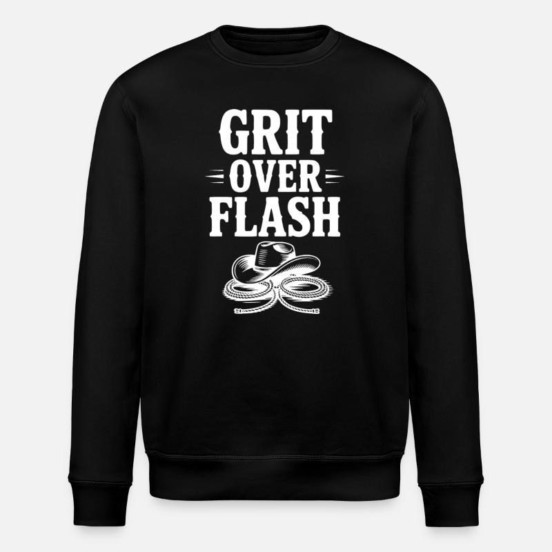 Grit Over Flash - Stanley/Stella ROLLER Unisex Organic Sweatshirt - black